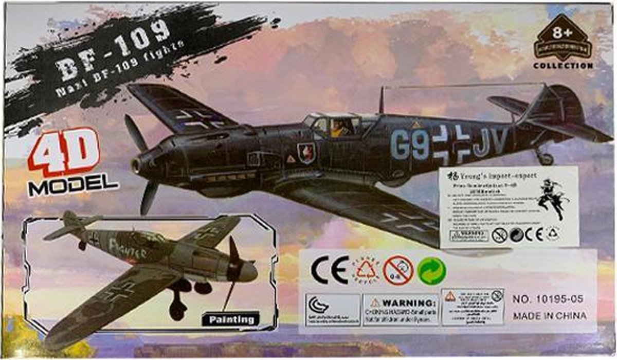 Nazi DF-109 Fighter Bouwpakket #1 - schaal 1/49 - Leger / Army - Schaalmodel - Vliegtuig Oorlogs model