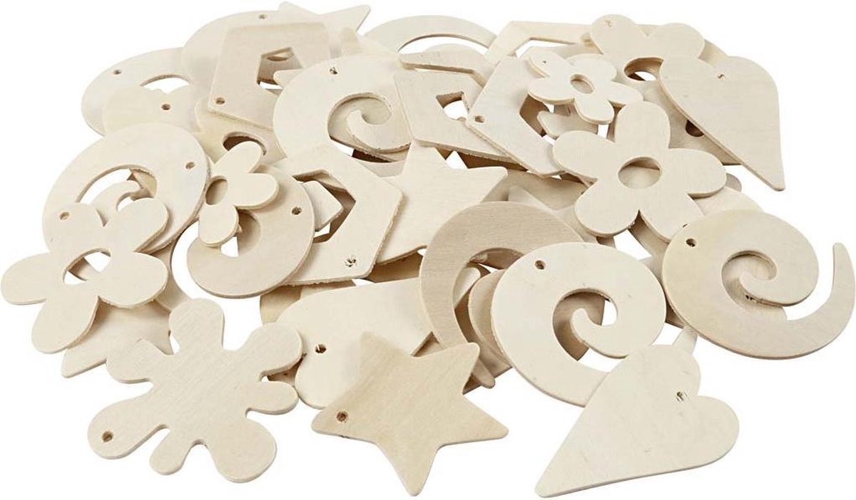 Wooden decorations. 46 pc