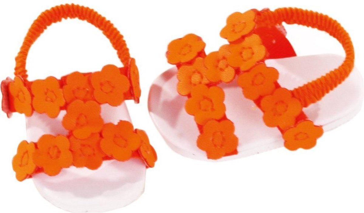 Götz accessoire poppenschoentjes sandaaltjes neon flowers
