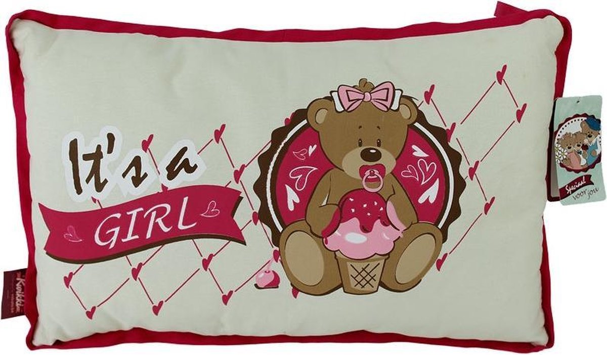 Kussen met print - It's a girl -