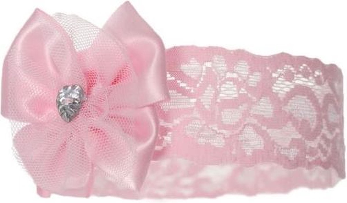 Soft Touch Haarband Bow & Gem Meisjes Polyester/elastaan Roze