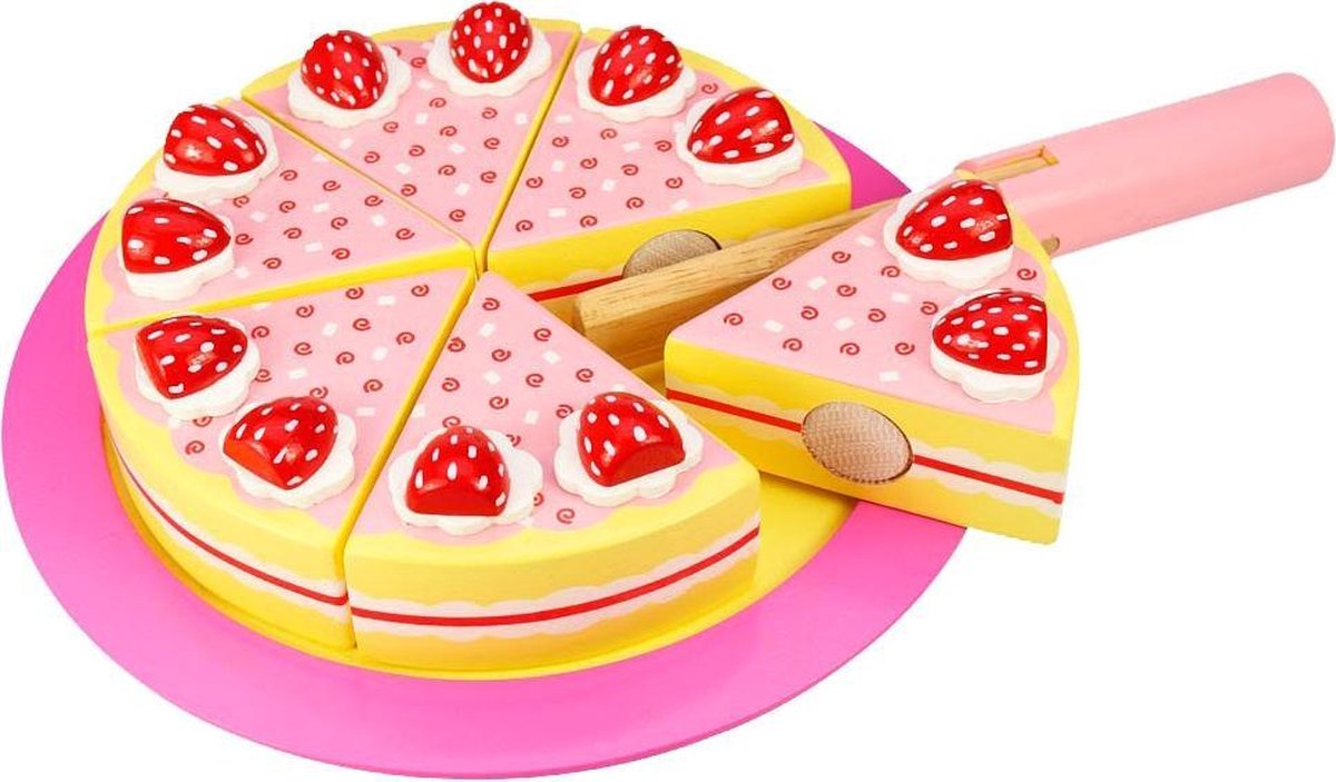 Houten Verjaardagstaart Aardbei