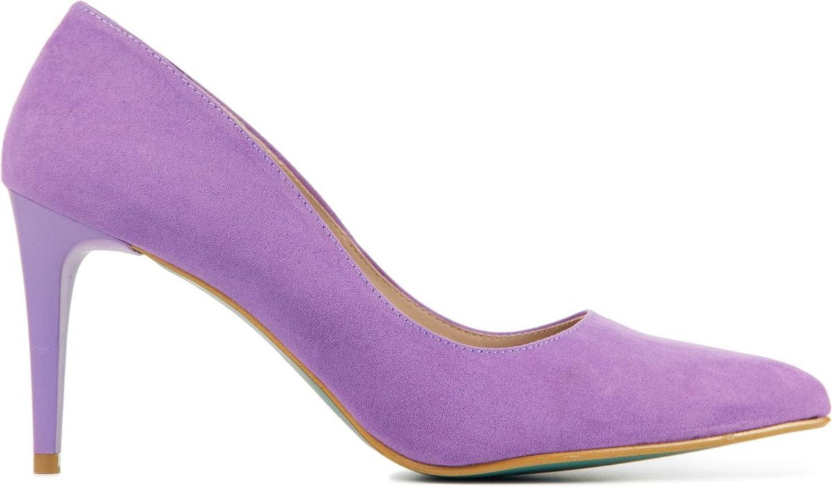 Giulia Vrouwen Suède  Pumps / Damesschoenen Naaldhak hoogte 8 cm en hoger   - Giulia 8 sue - Lila - Maat 39
