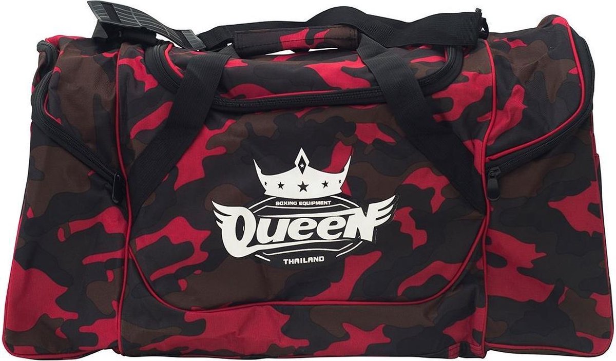 Queen Sporttas - Camo Rood - 66x31x36cm