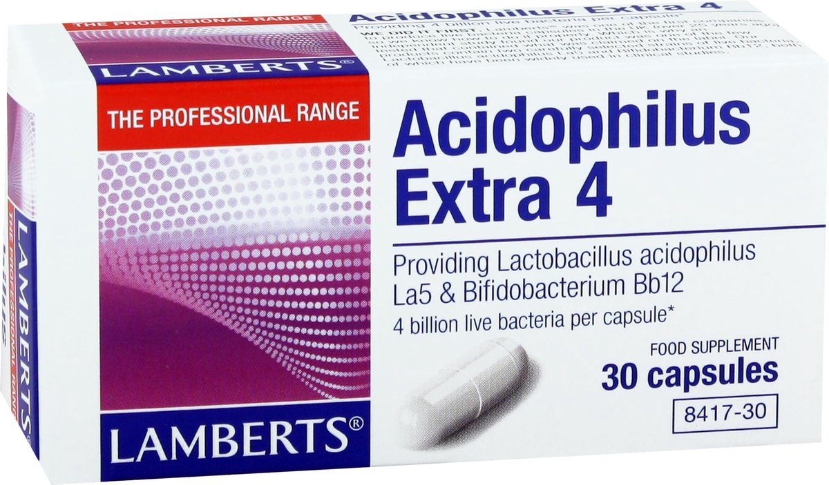 Lamberts Acidophilus Extra 4 - 30 capsules - Probiotica - Voedingssupplement