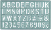 Westcott - Alphabet sjabloon - grijs - 1 stuks