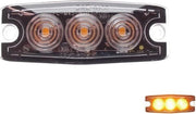 Axixtech ultra dunne 3 LED flitser oranje 12v - 24v