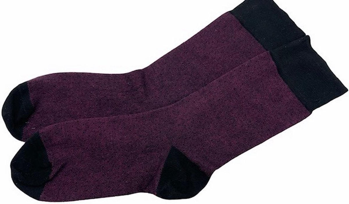 La Pèra Heren Sokken Classic Bamboe Set van 3 paar Aubergine - Maat 41-45