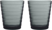 Iittala Glas Aino Aalto Donkergrijs 220 ml - 2 Stuks