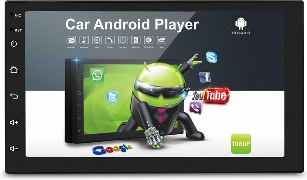 2 Din autoradio - Android 10.1 - Bluetooth - Navigatie - Handsfree - Radio - 7inch - Gratis USB