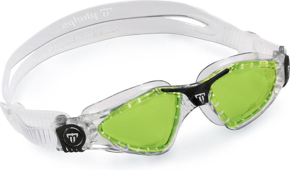 Aqua Sphere Kayenne - Zwembril - Volwassenen - Green Polarized Lens - Transparant/Zwart