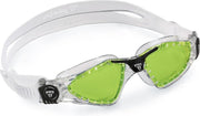 Aqua Sphere Kayenne - Zwembril - Volwassenen - Green Polarized Lens - Transparant/Zwart
