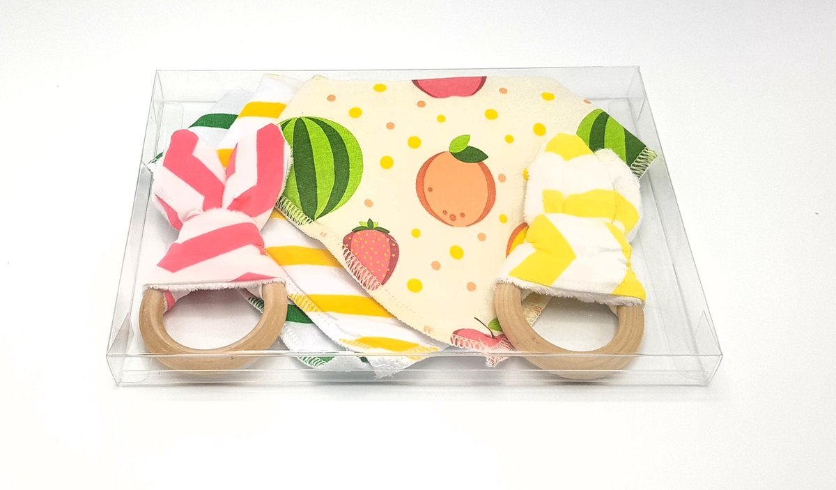 MijnNami Kristalheldere Geschenkdoos Meloen - Kraamcadeau - Kraamkado - Baby Geschenk