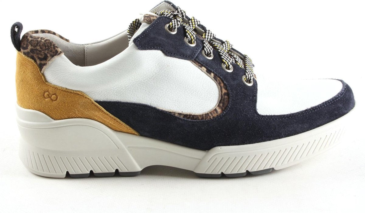 Blauwe Durea Go Veterschoenen Wijdte H