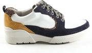 Blauwe Durea Go Veterschoenen Wijdte H