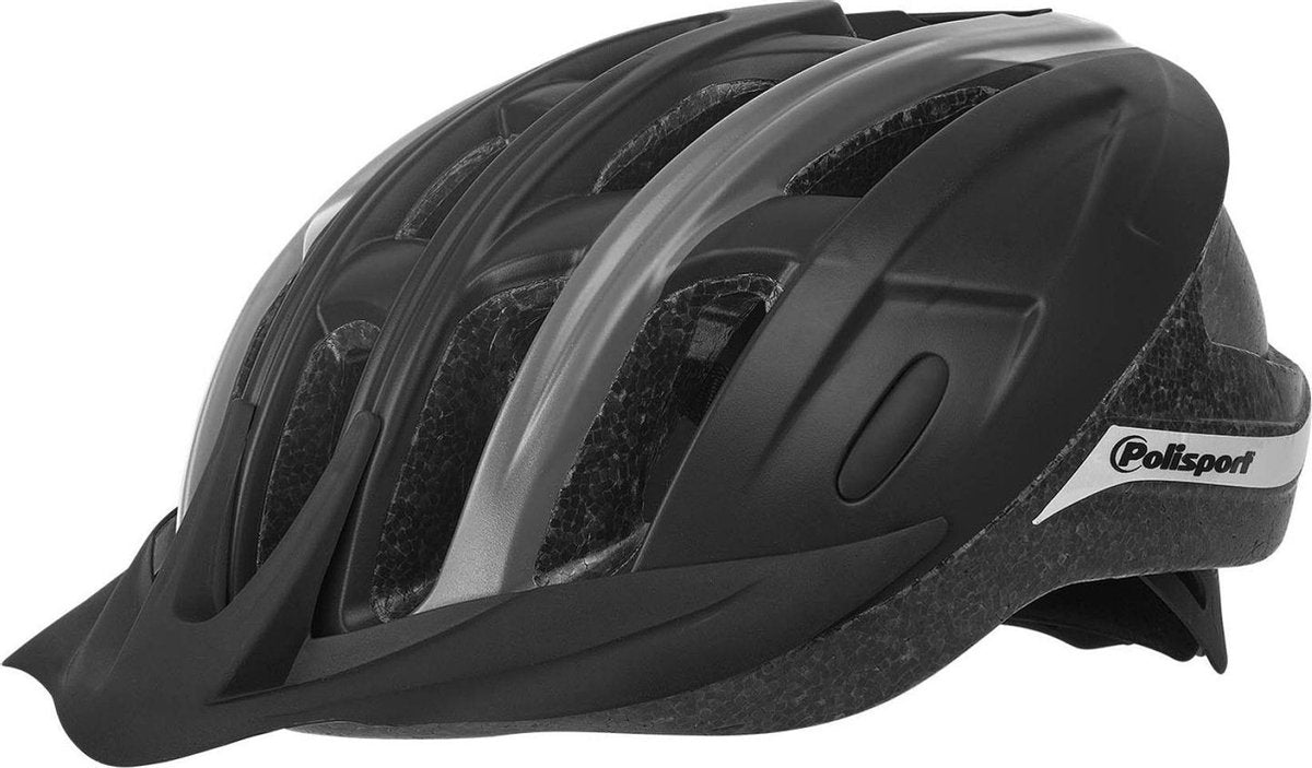 Polisport Ride In fietshelm - Maat M (54-58cm) - Zwart/Donkergrijs