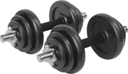 Verstelbare Dumbbell set 20 kg met koffer - Gietijzeren gewichten - 2x 10kg