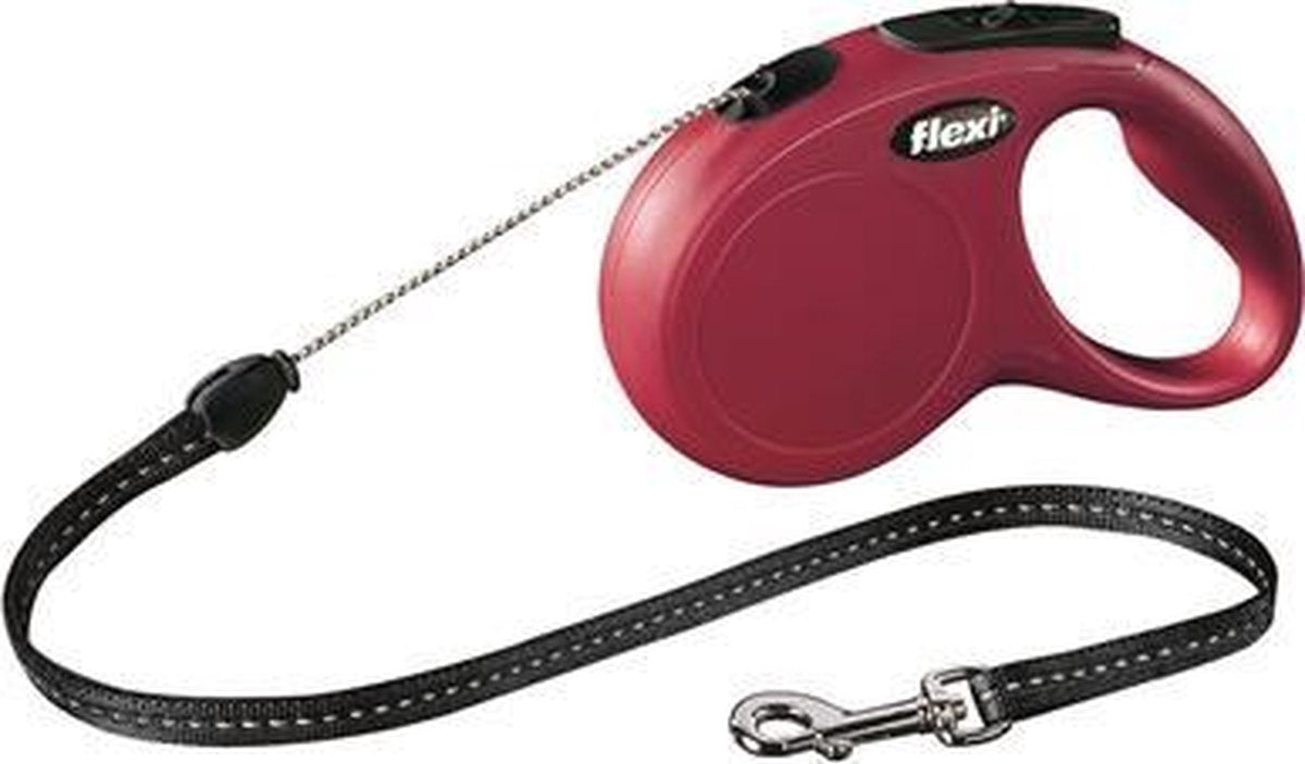 Flexi rollijn classic cord rood - s 5 mtr - 1 stuks