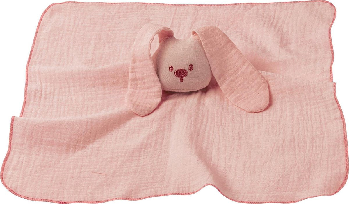Nattou Konijn Lapidou - Knuffeldoekje - Doudou - Katoen Tetra - Oudroze