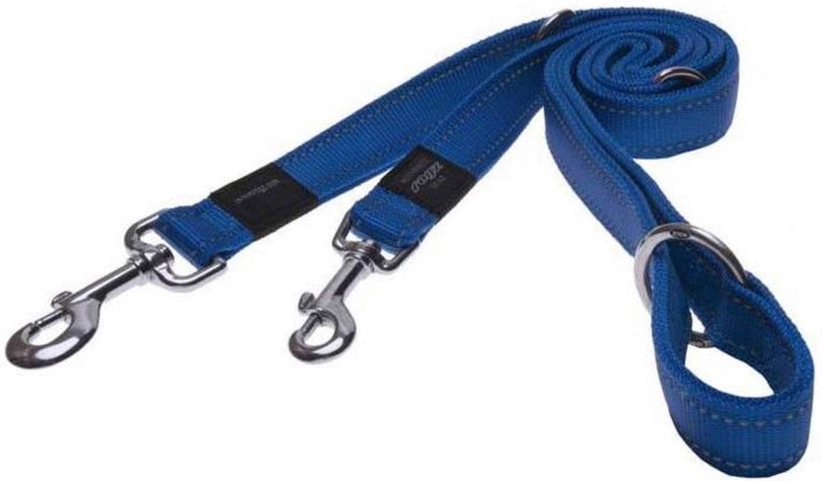 Rogz For Dogs Fanbelt Multipurpose Hondenriem - Blauw - 20mm x 1.6mtr
