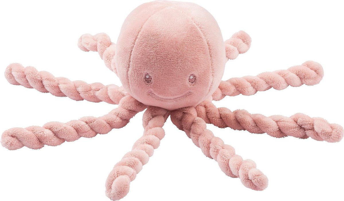 Nattou Octopus Lapidou - Knuffel - 23 cm - Oudroze