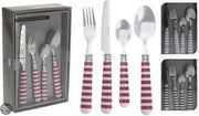 24-delige bestekset stripe Zwart