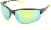 Sportbril met zwarte montuur groen spiegelglas. P- 204249