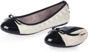 Sorprese – ballerina schoenen dames – Butterfly twists Olivia Cream/Black – maat 38 - ballerina schoenen meisjes