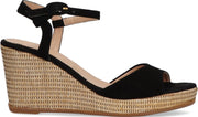 Unisa Lagata Sandalen - Met Sleehak - Dames - Zwart - Maat 40
