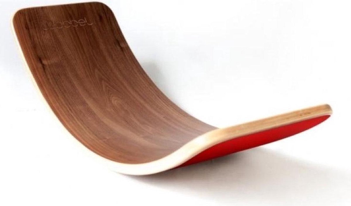 Wobbel Original Notenhout vilt rood