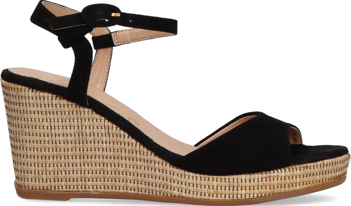 Unisa Lagata Sandalen - Met Sleehak - Dames - Zwart - Maat 39