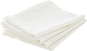 Atmosphera Katoenen Chambray servetten wit - 4 stuks - Stoffen servetten - 40 x 40 cm