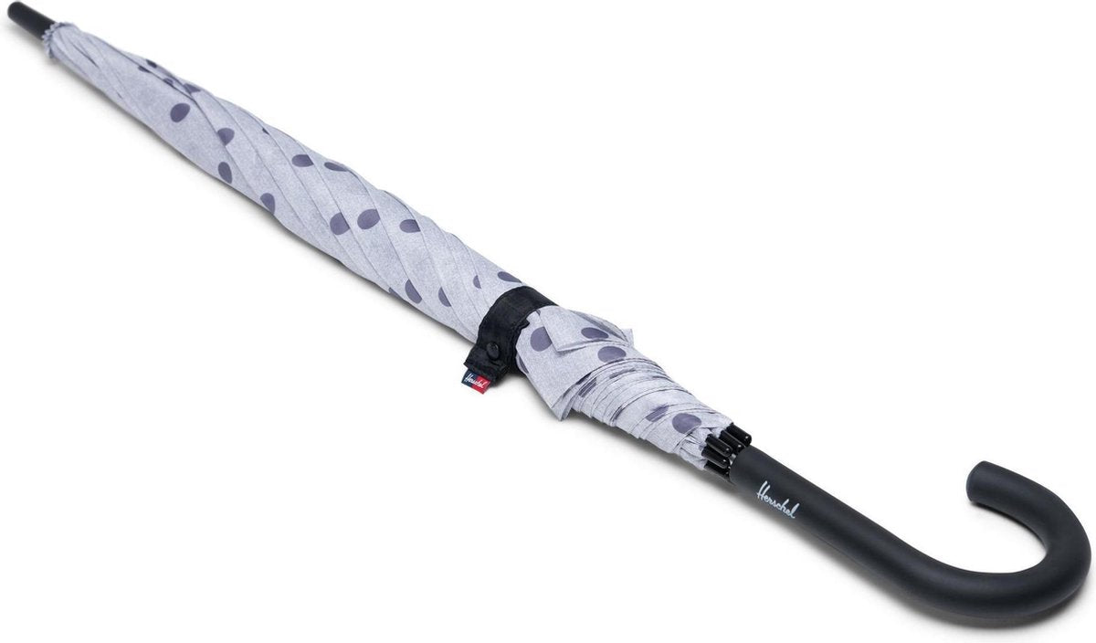 Classic Umbrella - Light Grey Crosshatch White Dot/Black