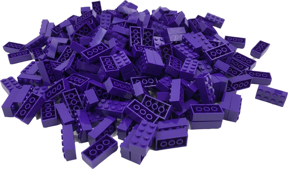 250 Bouwstenen 2x4 | PAARS | Keuze uit ruim 17 kleuren! | Klikken stevig vast | 100% compatibel met Lego