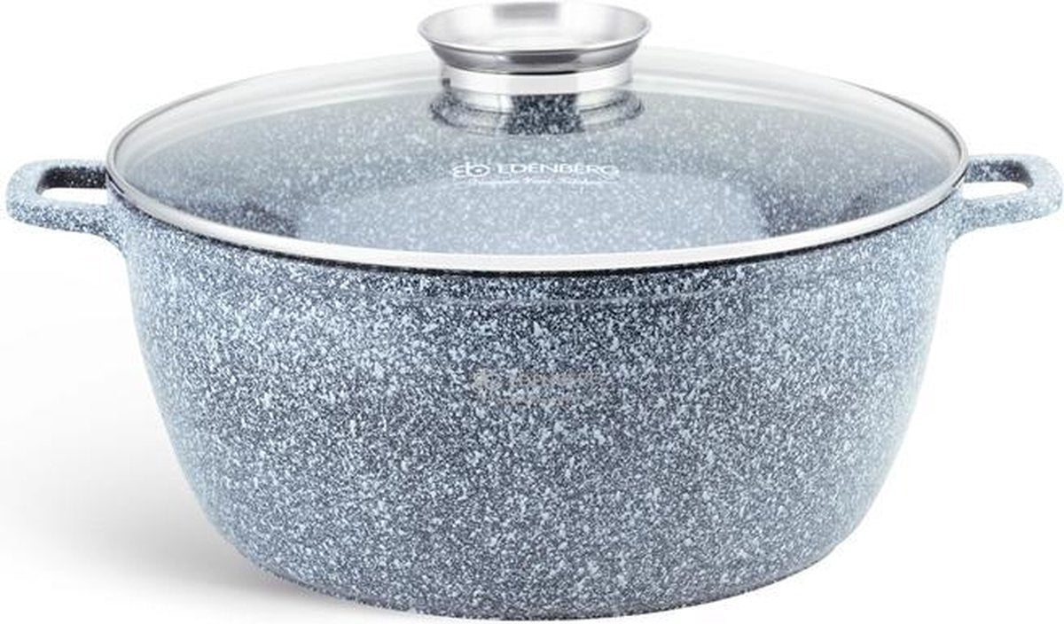 Edënbërg Stonetec Line - Luxe Aluminium Kookpan met Deksel - Ø 24 cm