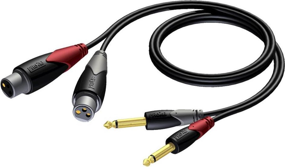 Procab CLA707 2x XLR (v) - 2x 6