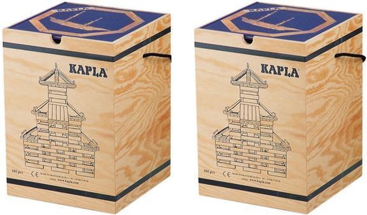 KAPLA Blank + Voorbeeldboek Deel 2 - 2 x 280 Plankjes
