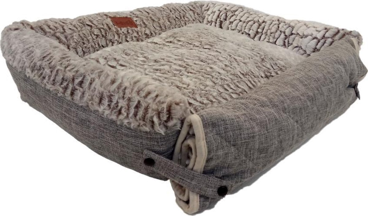 Cannie NEW Warme in de Winter Comfortabele Hondenmand - Hondenbed - Grijs 70x60xH16cm