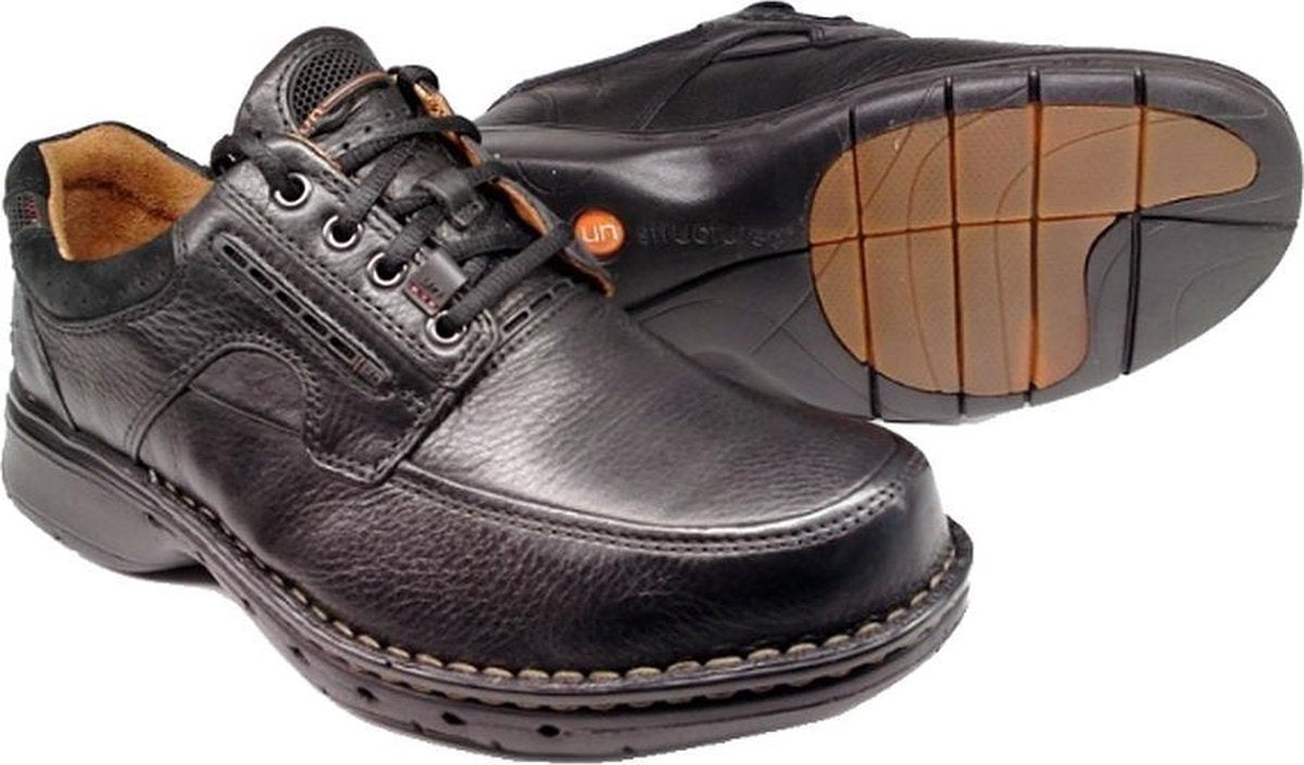 Clarks UNSTRUCTURED UN BEND heren veterschoen - zwart - 44