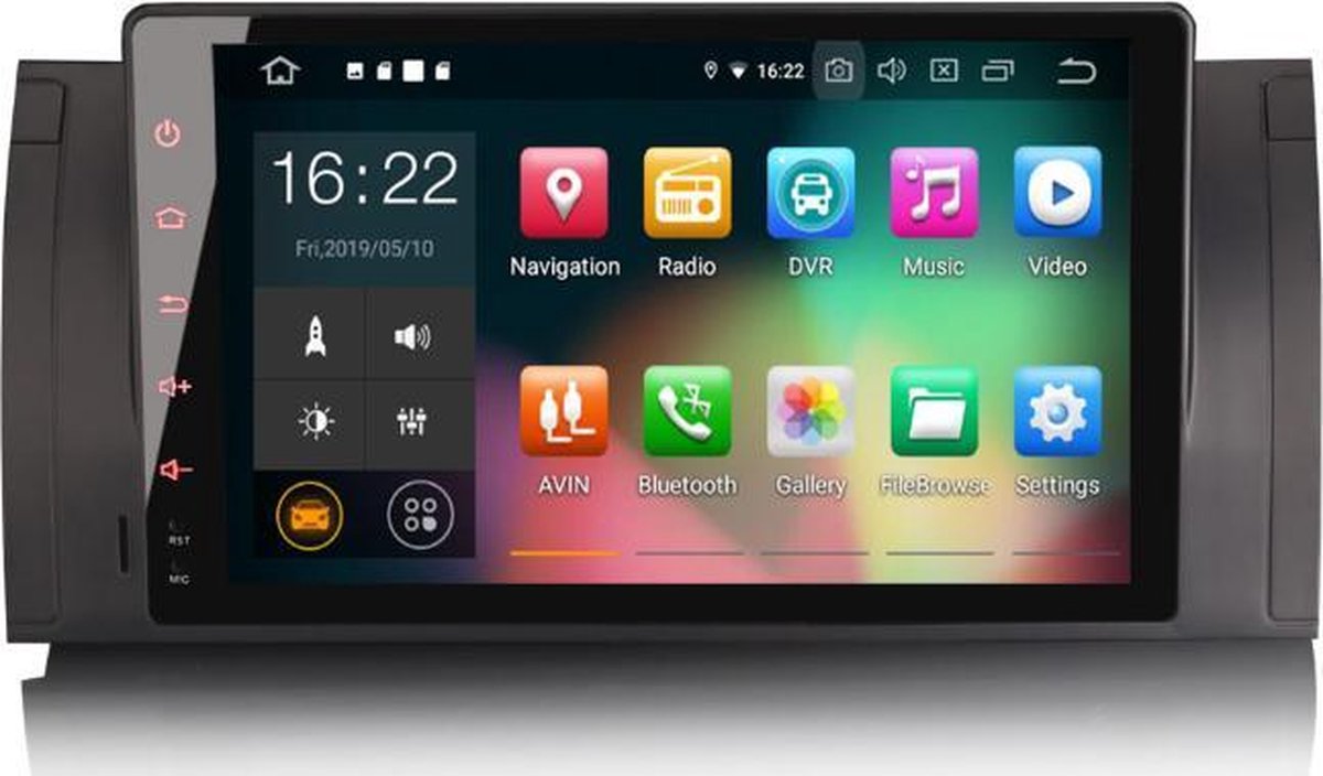 Voltario® 9 “ Android 9.0 Autoradio voor BMW 5 series inclusief navigatie