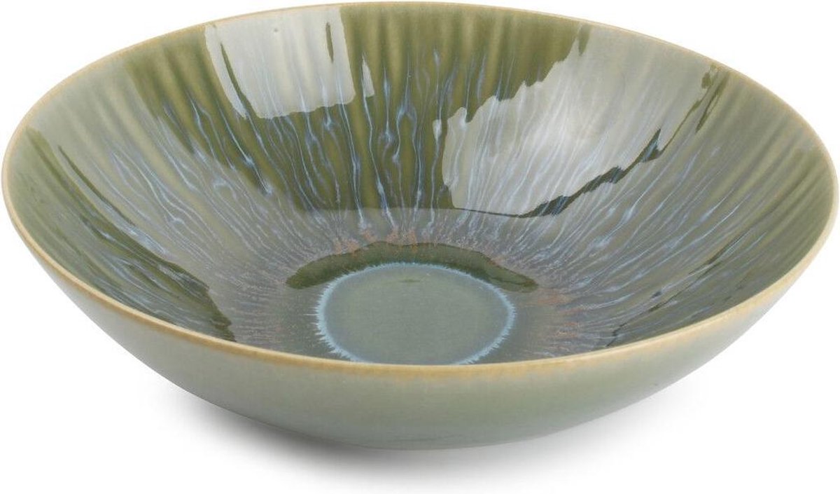 ONA Luce diep bord 24xH7cm groen set/4
