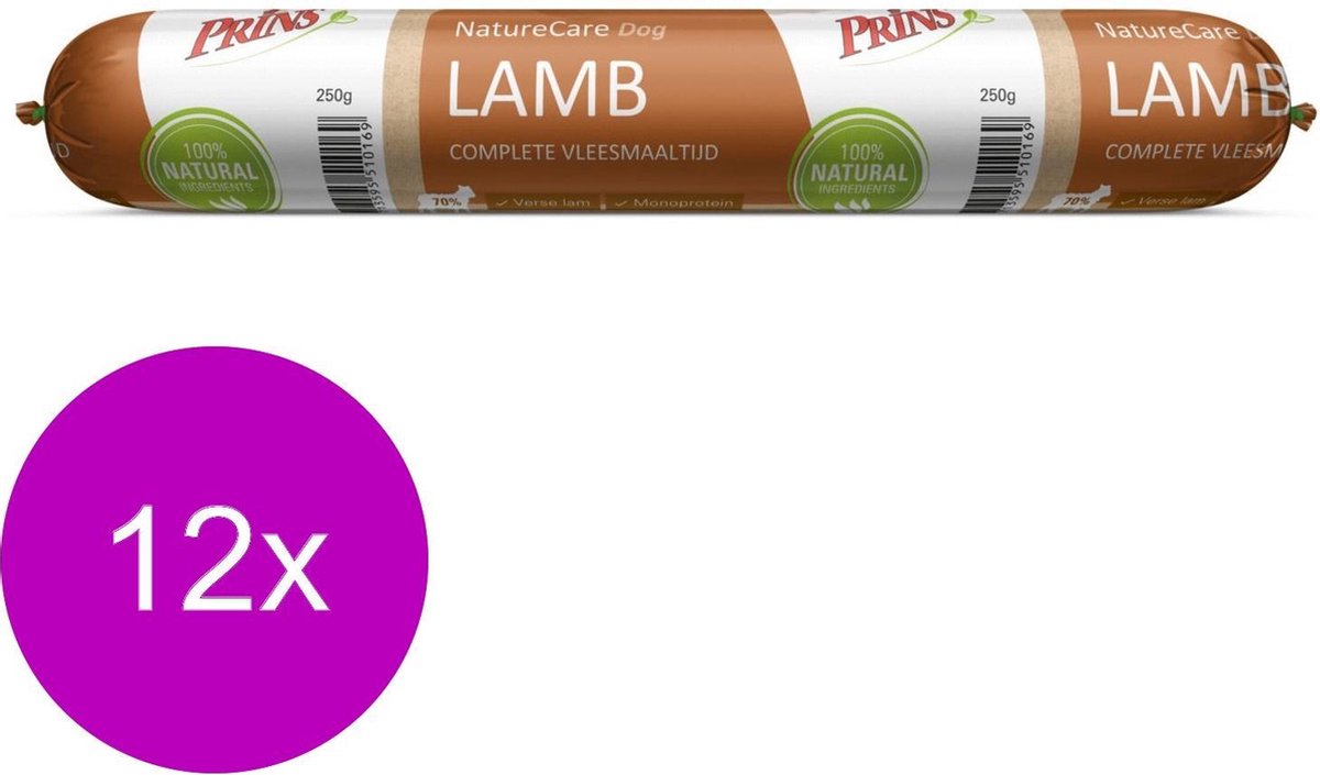 Prins NatureCare Dog Hypoallergeen - Lam & Rijst - Hondenvoer - 12 x 250 g