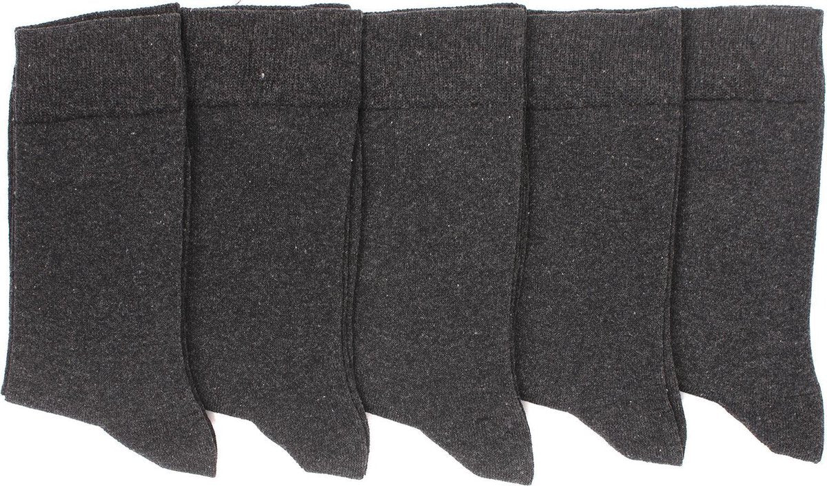 Donkergrijze sokken - Heren sokken - 5 paar - Normale sokken - Multipack Heren Maat 43-46