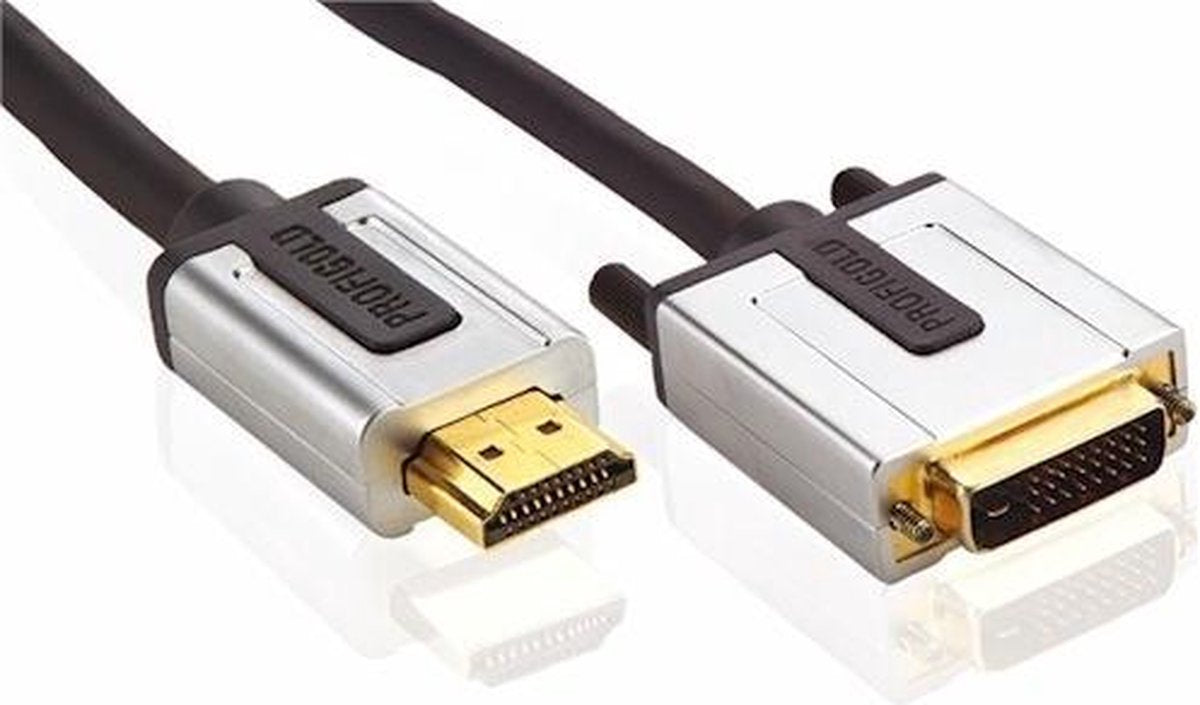 Profigold High Definition HDMI - DVI Interconnect (HDMI male - DVI male) - 2m