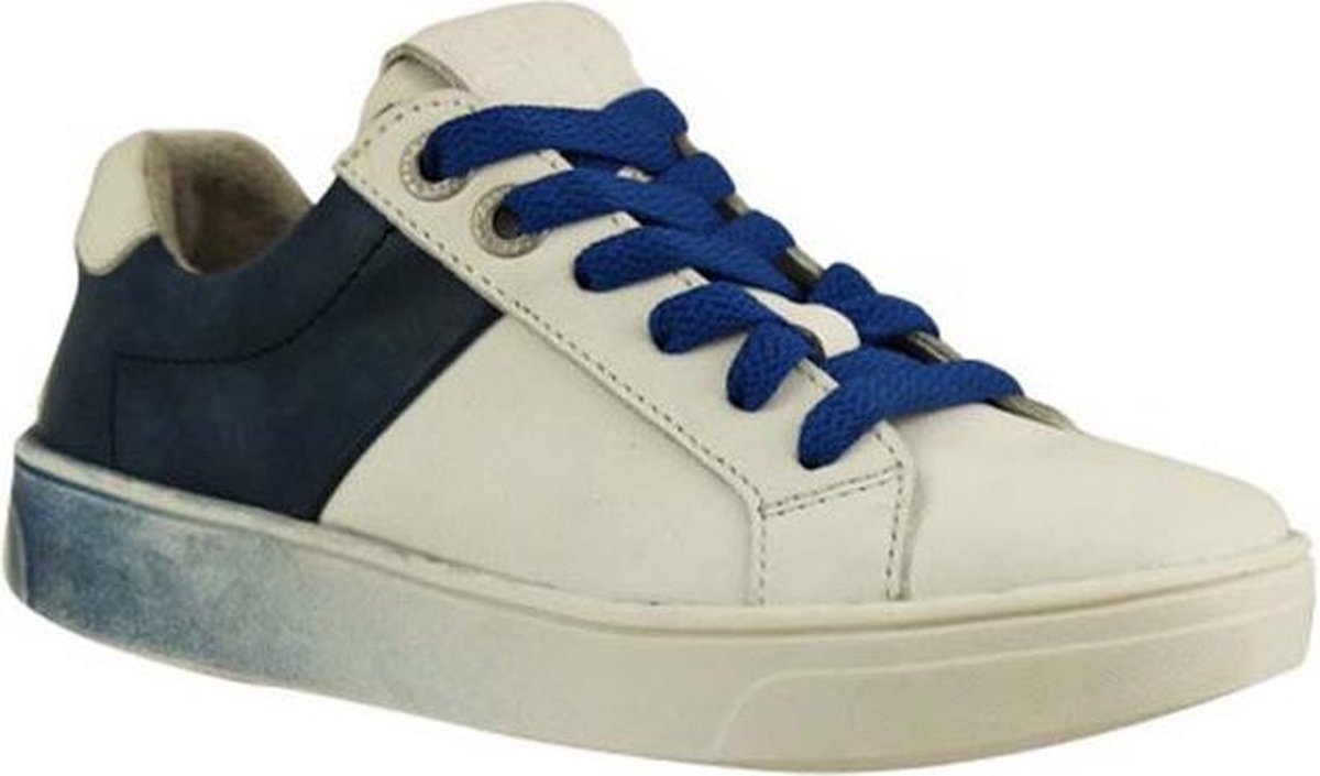 Braqeez 418440-523 Jongens Veterschoenen - Wit - Leer - Veters