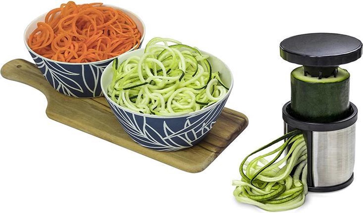 KRUMBLE Groente Courgetti Julienne Spiraalsnijder - Dunschiller - RVS - Spirelli Spiraalsnijder