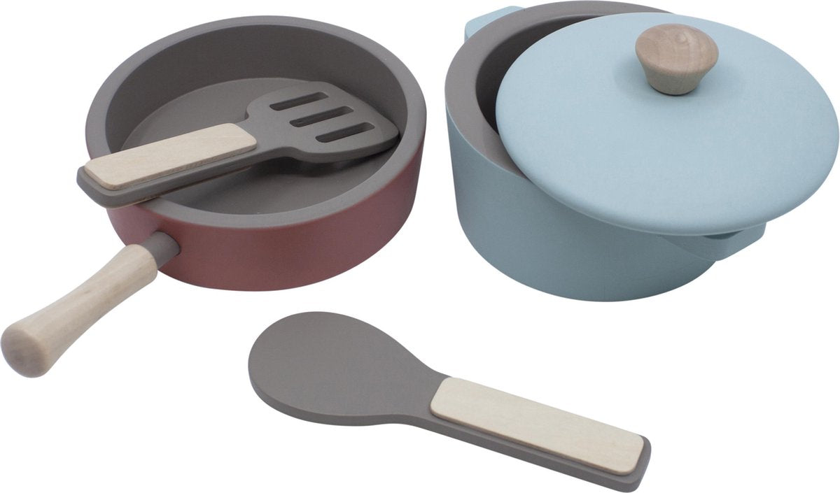 Sebra houten keuken pannenset