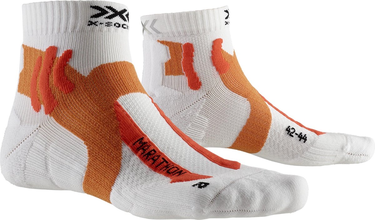 X-socks Hardloopsokken Marathon Nylon Oranje Maat 42/44