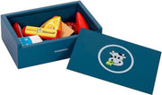 Mamamemo Lunchbox Petrol Junior Hout Blauw 14-delig