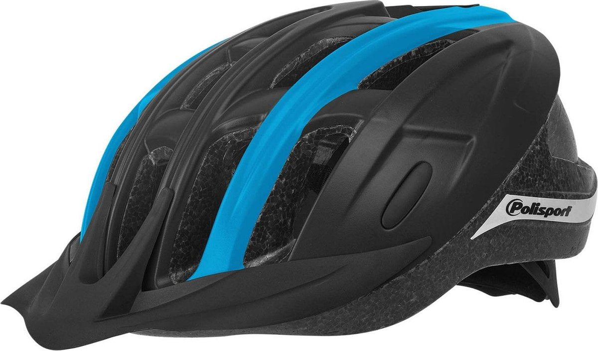Polisport Ride In fietshelm - Maat M (54-58cm) - Zwart/Blauw